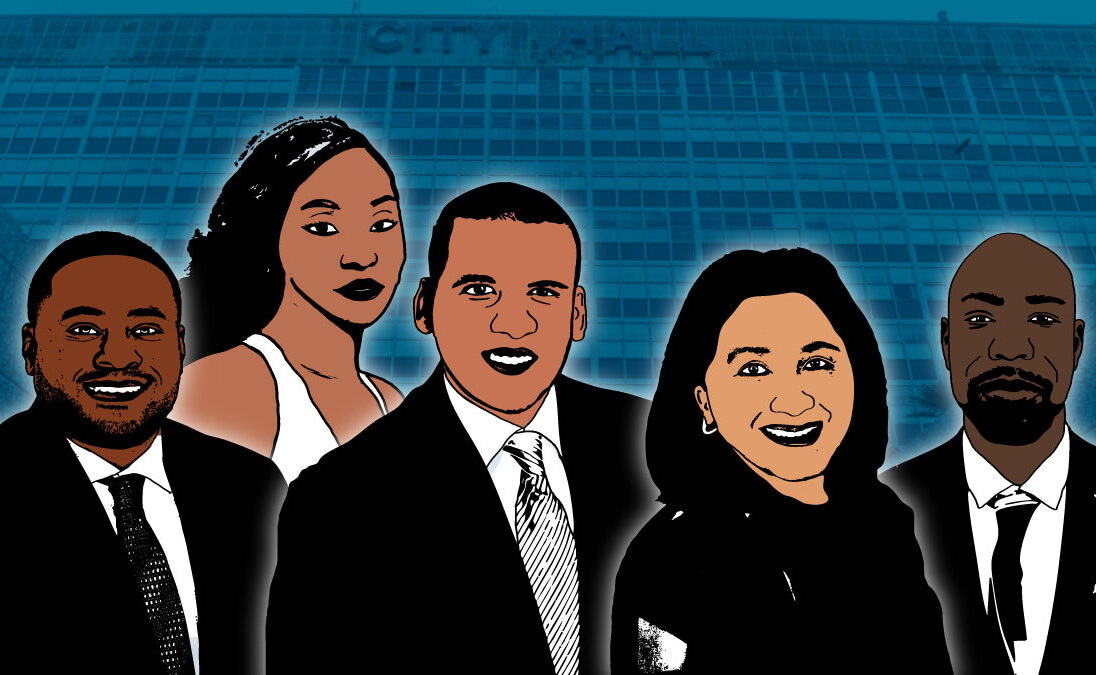 The candidates for the District E City Council race.