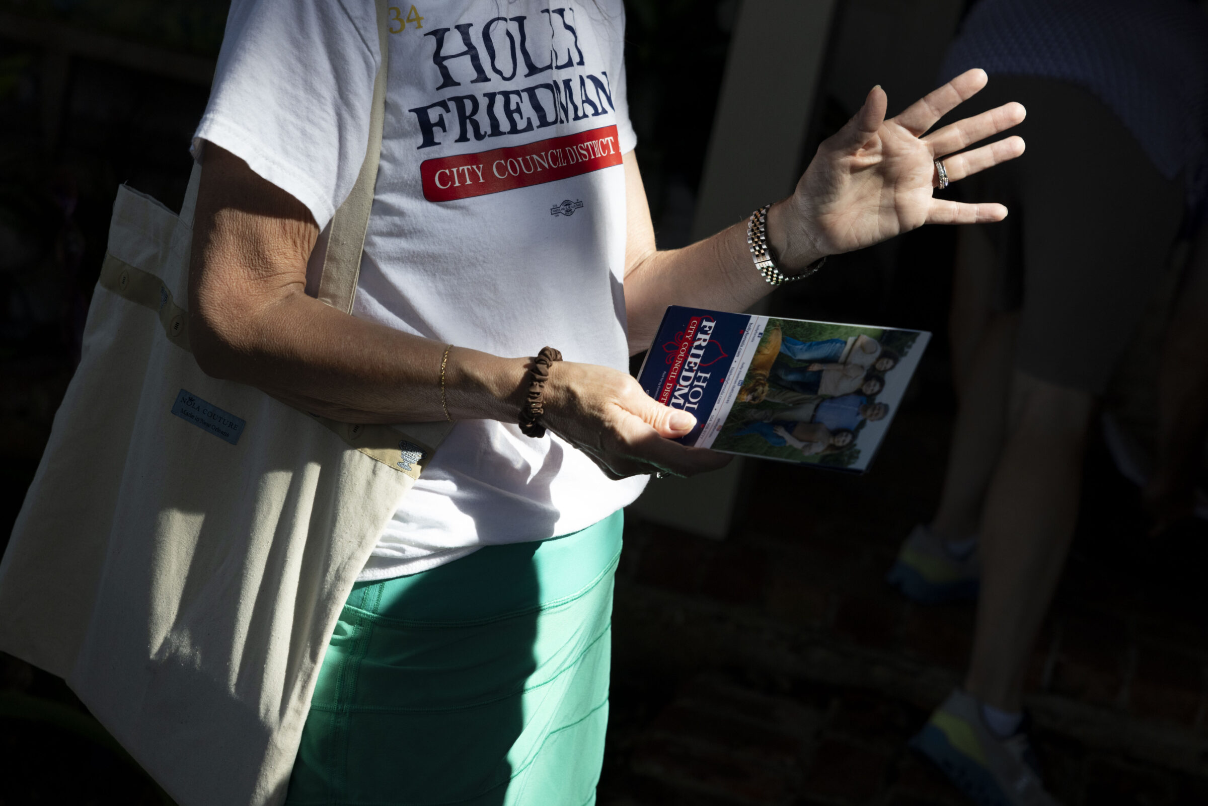 City Council District A candidate Holly Friedman canvases in Lakeview on October 26, 2025. 